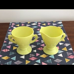 Vintage Hazel Atlas Open Sugar & Creamer